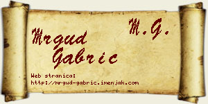 Mrgud Gabrić vizit kartica